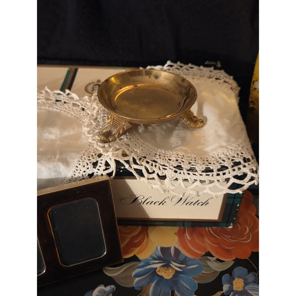 vintage-style solid brass dish